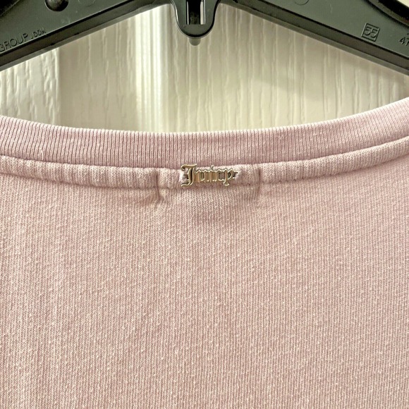 Juicy Couture Sequined Lip Sweatshirt Medium Purple Lightweight Y2K Sassy - Picture 7 of 8